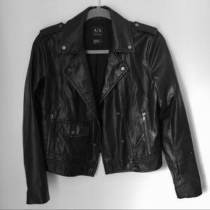 Armani Exchange Faux Leather Jacket